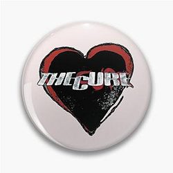 the cure red heart sticker shirt concert Pin