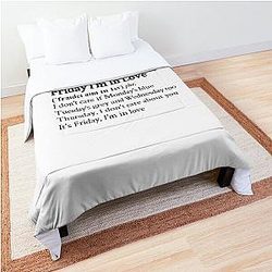 Friday I'm In Love by The Cure Comforter