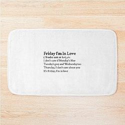 Friday I'm In Love by The Cure Bath Mat