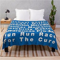 The Office Rabies Fun Race For The Cure Throw Blanket