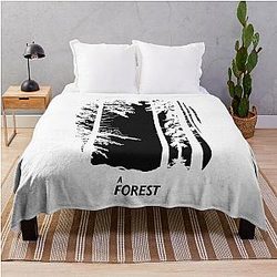 The Cure A Forest reverse Throw Blanket