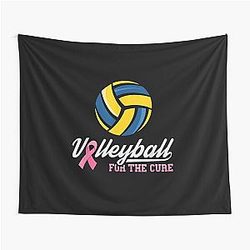 Volleyball For The Cure Sports Game Volleyball  Tapestry