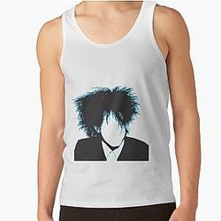inspired by Robert Smith of the Cure blue Tank Top