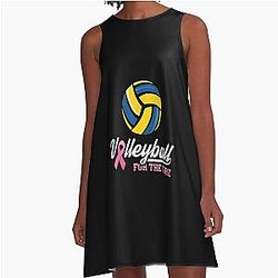 Volleyball For The Cure Sports Game Volleyball  A-Line Dress
