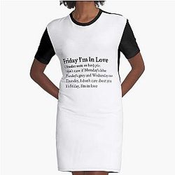 Friday I'm In Love by The Cure Graphic T-Shirt Dress