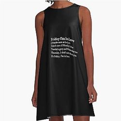 Friday I'm In Love by The Cure Black A-Line Dress