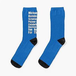 The Office - Michael Scott's Dunder Mifflin Scranton Meredith Palmer Memorial Celebrity Rabies Awareness Pro-Am Fun Run Race For The Cure Socks