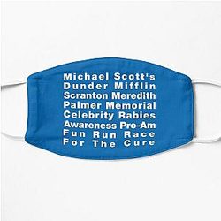 The Office Rabies Fun Race For The Cure Flat Mask