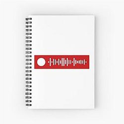 Lovesong The Cure - Spotify Code Spiral Notebook