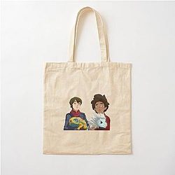 The Dragon Prince Ezran and Callum with Bait  Zym Cotton Tote Bag