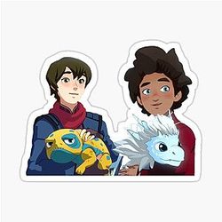 The Dragon Prince Ezran and Callum with Zym bait sticker
