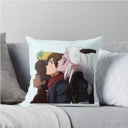 The Dragon Prince - Rayla, Callum Ezran Throw Pillow