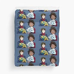 The Dragon Prince Ezran and Callum with Zym Bait Duvet Cover