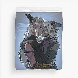 Ran and Etharii The Dragon Prince Duvet Cover
