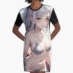 Alexia Midgar: Summer Radiance in "The Eminence in Shadow" Graphic T-Shirt Dress RB0104