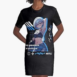 the eminence in shadow , beta  , anime arth Graphic T-Shirt Dress RB0104