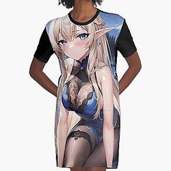 Alpha: Shadow's Vanguard - The Eminence in Shadow Graphic T-Shirt Dress RB0104