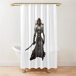 Heavenly Defender: Warrior Angel in the Fray Shower Curtain