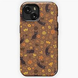 Cats frolicking in the garden (autumn) iPhone Tough Case