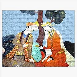 Persian Fresco Miniature Picnic in the Garden, Isfahan, Iran Jigsaw Puzzle