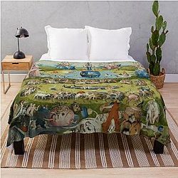  The Garden of Earthly Delights - Hieronymus Bosch Throw Blanket