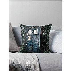 Police Box in The Garden Hoodie / T-shirt Throw Pillow
