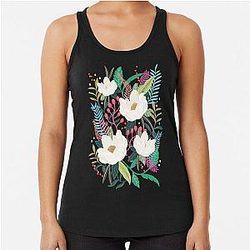 The Garden of Alice, flower, floral, blossom art print Racerback Tank Top