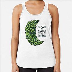 Explore the Garden of Dreams Racerback Tank Top