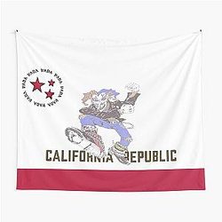 The Garden Jester California Flag Tapestry