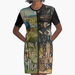 The Garden of Earthly Delights (1) -  Hieronymus Bosch  Graphic T-Shirt Dress
