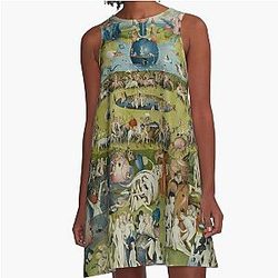 Hieronymus Bosch - The Garden Of Earthly Delights (center panel) A-Line Dress