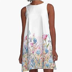 Flowers blooming in the garden A-Line Dress