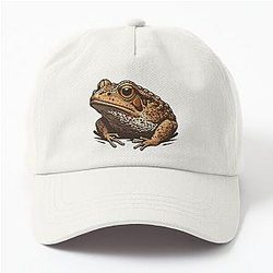 The Toad: A Cute and Colorful Amphibian of the Garden Dad Hat