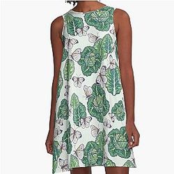 butterflies in the garden A-Line Dress
