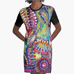 Chimera series 'In the garden' Graphic T-Shirt Dress