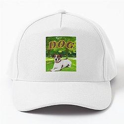 Dog Sitting İn The Garden Baseball Cap