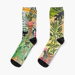 Black cat in the garden Socks