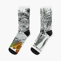 Brett Whiteley - The Garden in Sanur - Bali - 1980 Socks