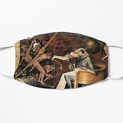 HD. Hell, Right Pannel  (detail number 10 of 15 from the Garden of Earthly Delights), by Hieronymus Bosch  Flat Mask