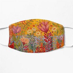Cat in the Garden Flat Mask