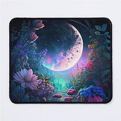 Midnight in The Garden-Crescent Moon Mouse Pad