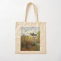 Claude Monet - The Garden At Argenteuil - Aka The Dahlias Cotton Tote Bag