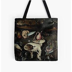 Hell, The Garden of Earthly Delights - Hieronymus Bosch All Over Print Tote Bag