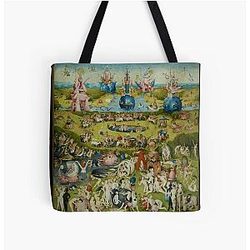 The Garden of Earthly Delights by Hieronymus Bosch (1480-1505) All Over Print Tote Bag