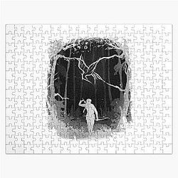 Hunger Games in the Woods - Black and White Jigsaw Puzzle