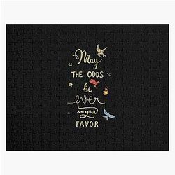 Hunger Games quality calligraphy gold jigsaw puzzle