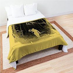 Hunger Games Black Yellow Comforter