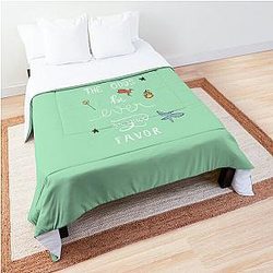Hunger Games quality calligraphy black comforter