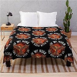 Mockingjay - If We Burn You Burn with Us Throw Blanket