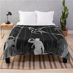 Hunger Games Wood Matte Black Throw Blanket